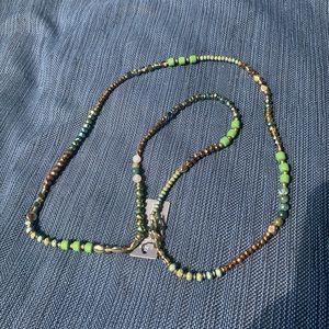 NWT Gold, Green, Amber Necklace/Bracelet